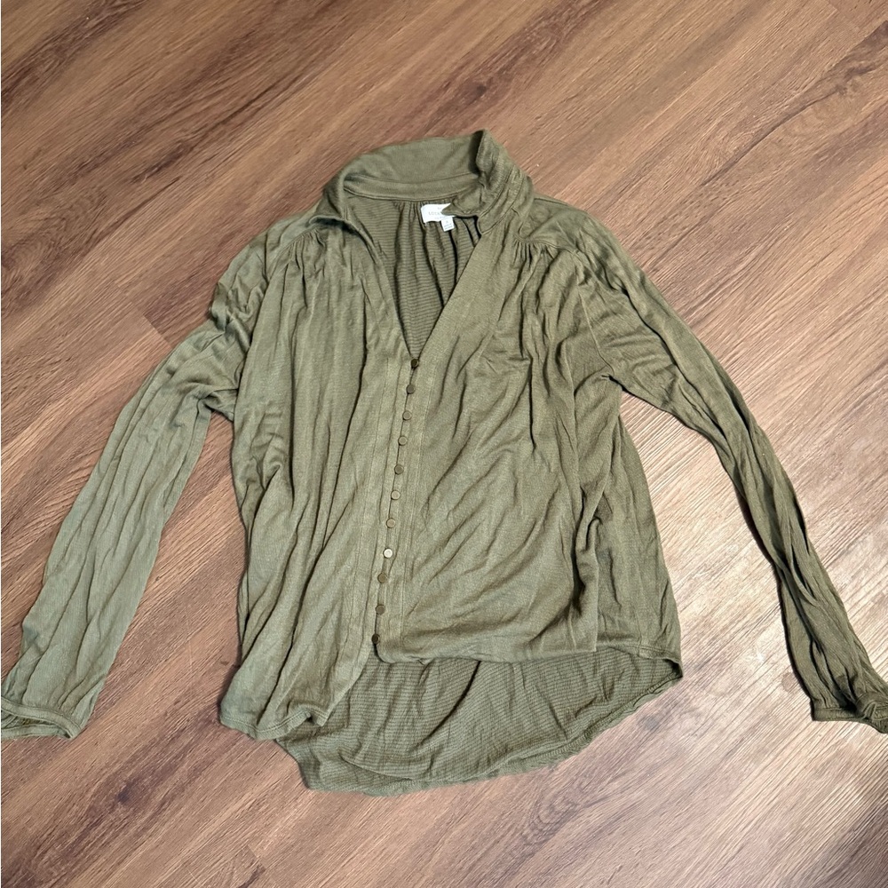 Lucky Brand Forest Green Textured Shirt